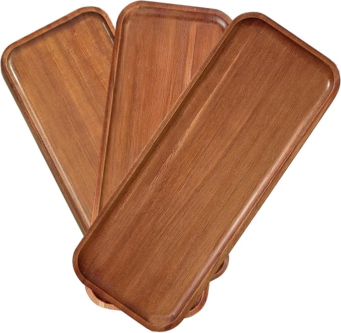 Acacia Wood Serving Platters and Trays by MakeYourHomeCozier%EF%BC%81