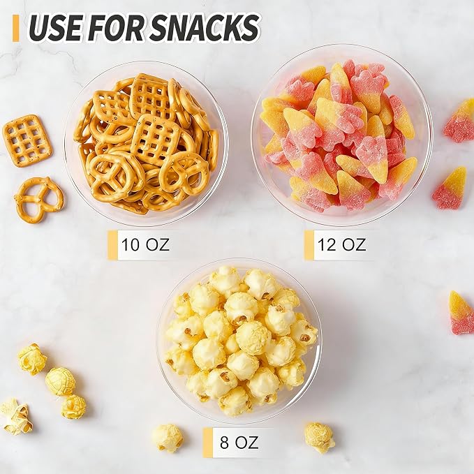 10 oz Small Clear Plastic Bowls, 60 Pack | Disposable Hard Plastic Party - Image 6