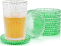 Modern Clear Glass Coasters Set of 8, Cute Coasters Table Mats by GOHDODD