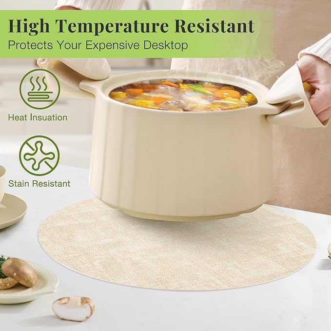 Fyvva Placemats Set of 6, Stain & Scratch Resistant, - Image 3