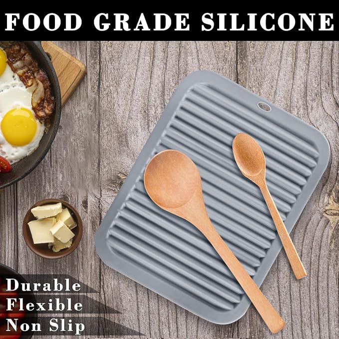 4 PCS Silicone Trivet for Hot Dishes, Hot Pads Trivets Mat for Hot Pots and Pans - Image 3