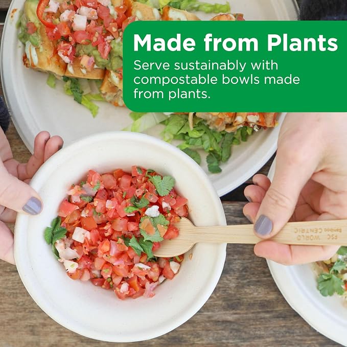 World Centric Compostable Paper Bowls, 11.5 Oz | Made from Unbleached Plant - Image 6