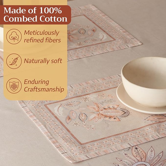 Maison d' Hermine Placemats Set of 4 Reusable 100% Combed Cotton | Cloth Place - Image 4