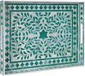 Green Serving Trays, Plastic Rectangular Serving Tray by MAONAME