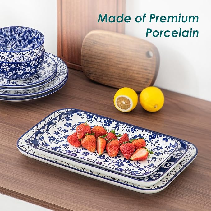 vancasso Porcelain Serving Platters Set of 3, Serving Trays - Image 4