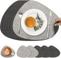 Faux Leather Placemats Set of 6, Dual Sided by Chitomars