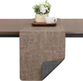 Table Runners 94 Inch Long, Dual-Sided Faux Leather Table Runner | Waterproof by Chitomars