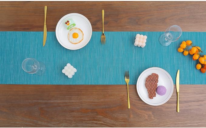 SHACOS Woven Vinyl Placemats Set of 4 Non Slip Heat Resistant Place Mats - Image 6