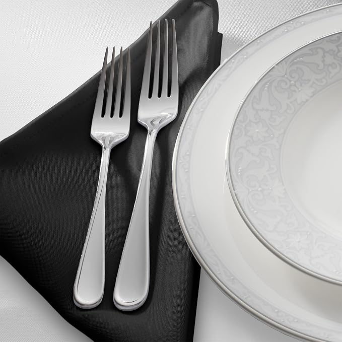 Lann's Linens Set of 12 Cloth Dinner Napkins, 17-inch Polyester Napkins - Image 2