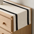Artoid Mode Black Stripe Woven Rustic Table Runner 12x60 Inch | Holiday Kitchen by ArtoidMode