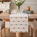 Artoid Mode Dark Green Boho Farmhouse Cotton Woven Table Runner, Seasonal by ArtoidMode