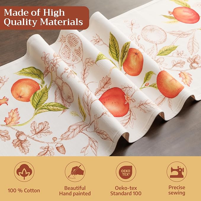 Maison d' Hermine Table Runner 100% Cotton 14.50" x 72" | Table Runners 72 - Image 3