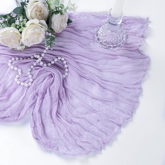 6 Pack Lilac Purple Cheesecloth Table Runner 10Ft Lavender Gauze Cheese Cloth - Image 7
