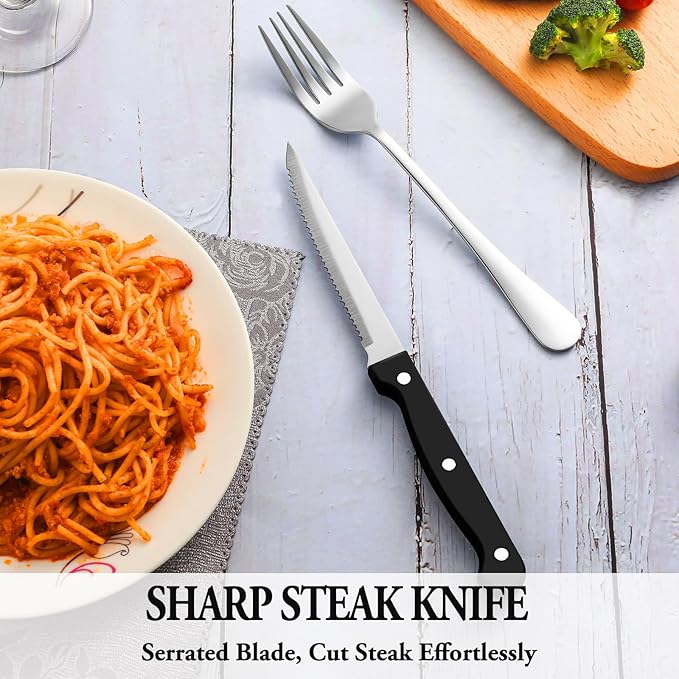 72 Pcs Silverware Set with Steak Knives - Image 5