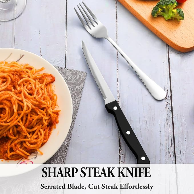 36 Pcs Silverware Set with Steak Knives - Image 5
