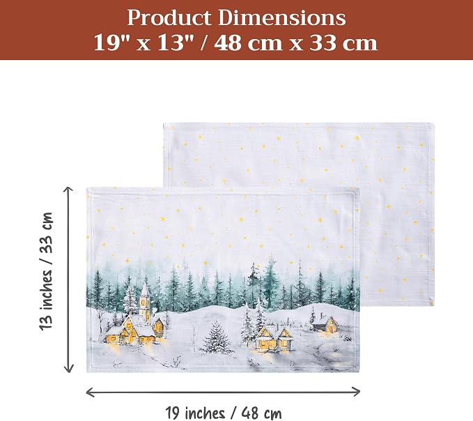 Maison d' Hermine Placemats Set of 4 Reusable 100% Cotton | Cloth Place Mats - Image 7