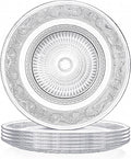 Elsjoy 6 Pack 10 Inch Large Glass Dinner Plate by Elsjoy