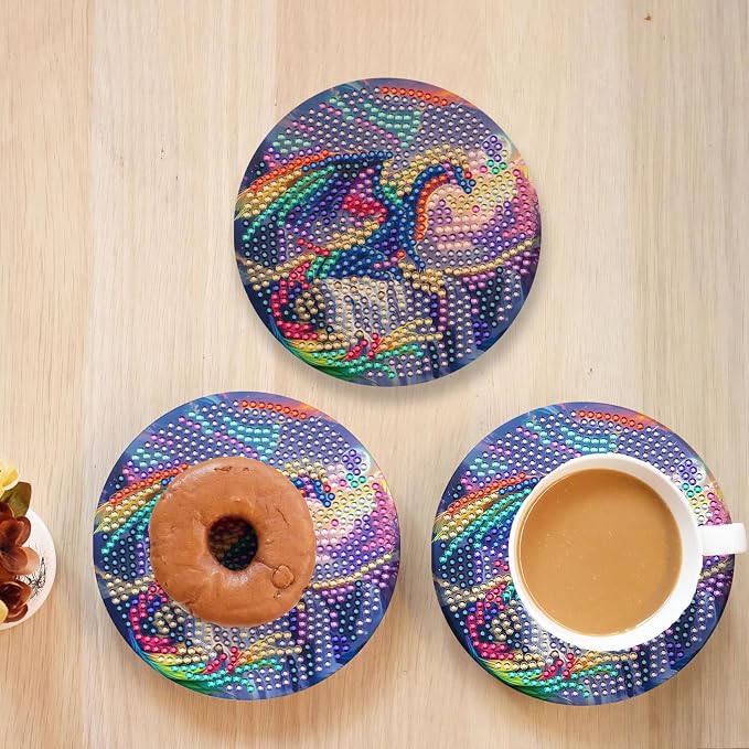 Dragon Diamond Art Painting Coasters - Image 2