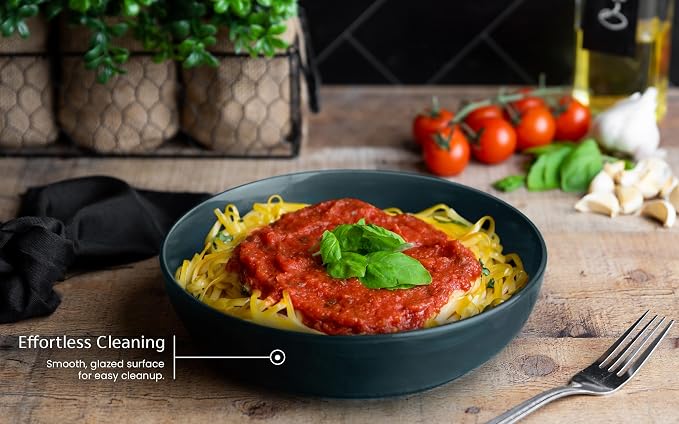 KooK Pasta Bowl, Salad Bowls, Serving Bowls, Large Capacity, Microwave & - Image 5