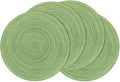 SHACOS Round Placemats Set of 4 Round Table Placemats Braided Cotton Place Mats by SHACOS
