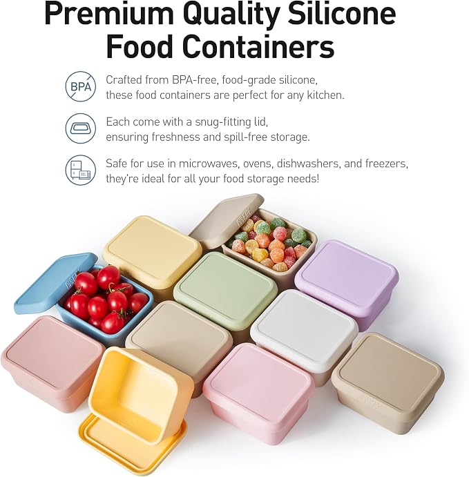 ISSEVE 8oz Silicone Snack Containers - Image 9