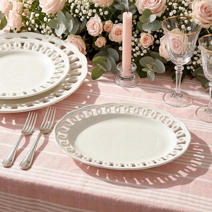 4 Pack Small Lace Serving Plates, Cute Side Dishes Set of 4 to Home Kitchen - Image 6