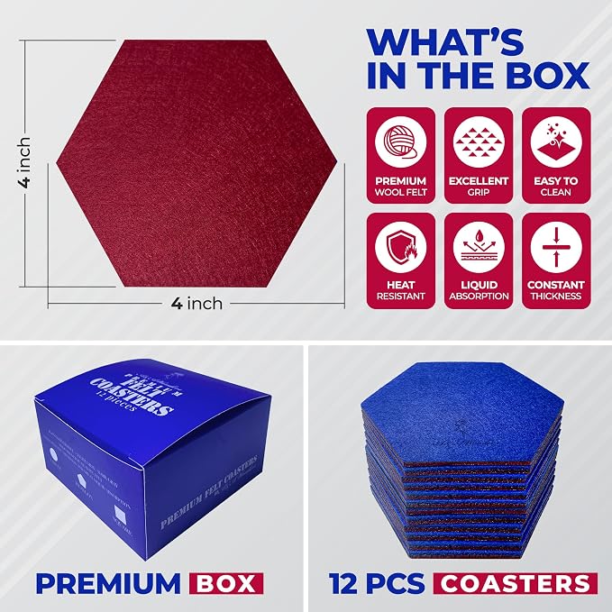 A&A Wonders Premium Felt Coasters - Image 2