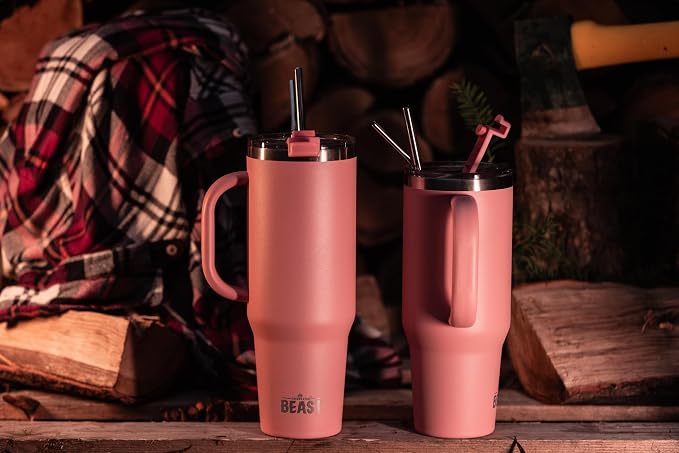 Beast 50 oz Tumbler with Handle Stainless Steel Vacuum Insulated Coffee Ice Cup - Image 2