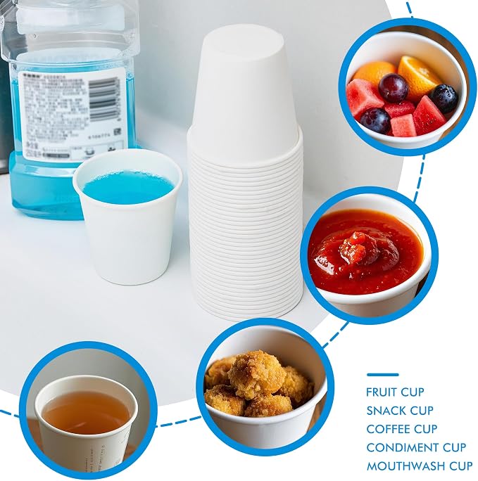 RACETOP 3 oz 300 Pack Paper Coffee Cups - Image 6