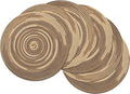 SHACOS Round Placemats Set of 6 Washable 15 inch Variegated Braided Round Place by SHACOS