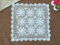 Cotton Handmade Crochet lace Table Runners Square Tablecloth Doilies Doily by Unknown