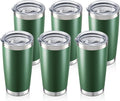 20oz Tumbler Bulk with Lid Stainless Steel Tumblers, 6 Pack | Leak Proof Lid by Unknown