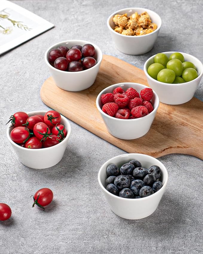 Taeochiy Porcelain Small Bowls, 8 Ounce Dessert Bowls, Ramekins Oven Safe - Image 6