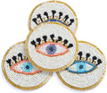 Beaded Coasters Set of 4, Absorbent Table Décor by byHomeDecorativeProduct
