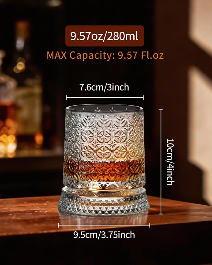 CEEFU 360° Spinning Whiskey Glasses Set - Image 2
