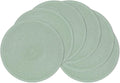 SHACOS Round Placemats Set of 6 Washable 15 inch Cotton Polyester Table Mats by SHACOS