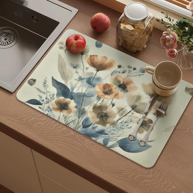 Vinyl Placemats Set of 4-12x17 Inch by NEIGELUO
