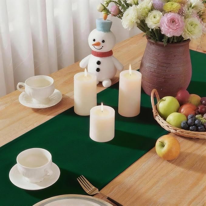 Green Table Runner, Waterproof Washable Runners 60 Inches Long | Reusable 12x60 - Image 6