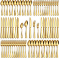 PHILIPALA 60 Piece Gold Silverware Set, Stainless Steel Flatware Set by PHILIPALA