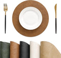 MOSAYT 13 Inch Round Vinyl Placemats Set of 8 by MOSAYT