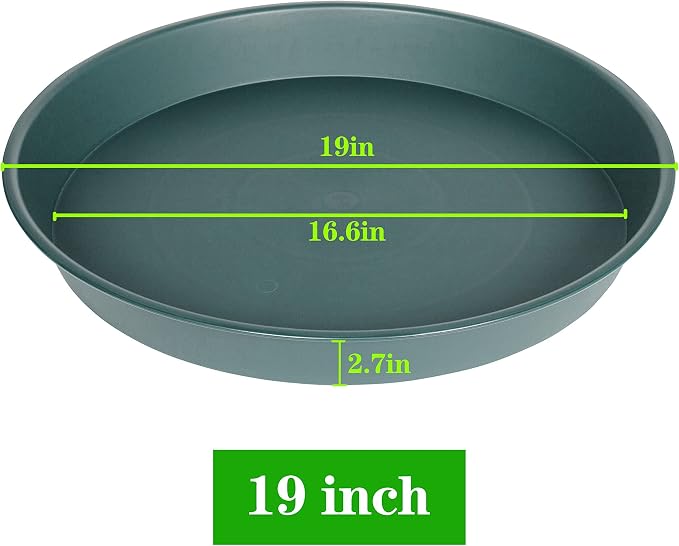 2 Pack of Bird Bath Bowl 19", 2.3" Depth, 18 19 inch Plant Tray Saucer - Image 2