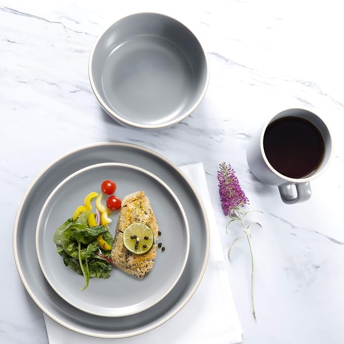 Gibson Home Zuma 16 Piece Round Kitchen Dinnerware Set, Service - Image 5