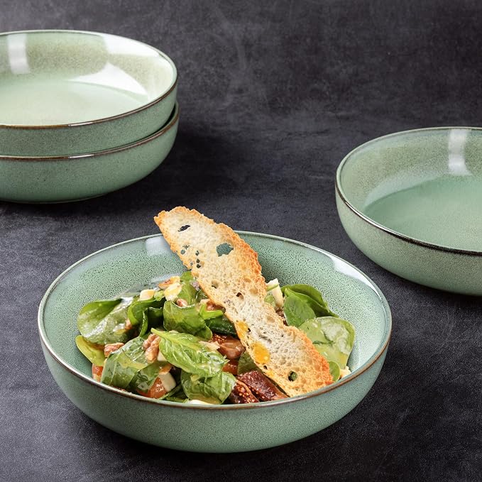 GBhome 8.75'' Large Ceramic Pasta Bowls, 38oz Stoneware Pasta Serving Bowls Set - Image 5