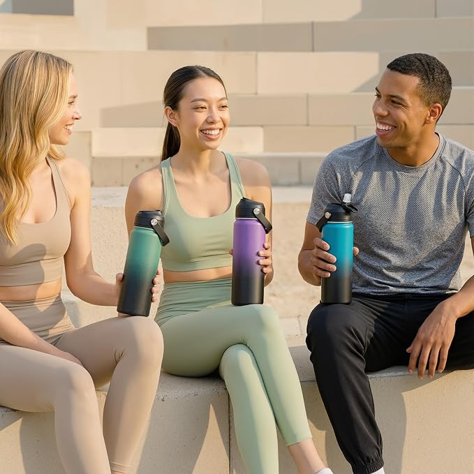 Fijinhom 24oz Insulated Stainless Steel Water Bottle, Wide Mouth Double Wall - Image 7