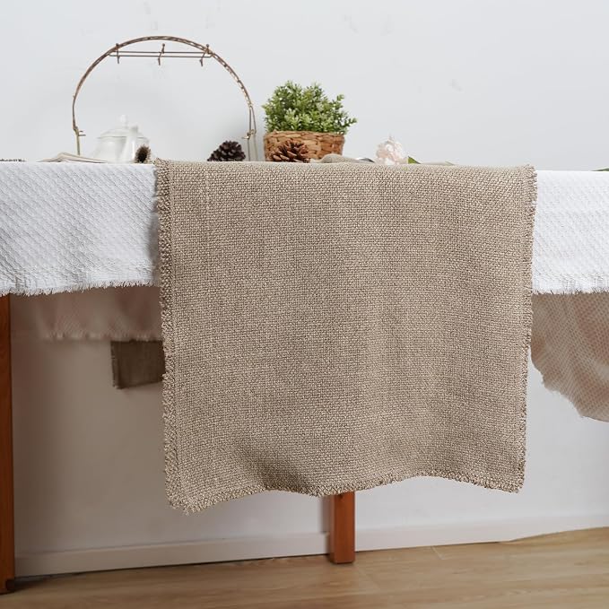 100% Pure Linen Table Runner 106 Inches Long-Super Thick Noble 14 x 106 Inch by HSOFTIFY