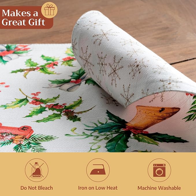 Maison d' Hermine Placemats Set of 4 Reusable 100% Cotton | Cloth Place Mats - Image 5
