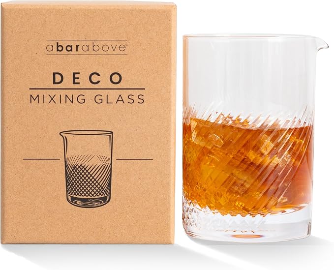 A Bar Above Cocktail Mixing Glass, Diamond Deco Stirring Pitcher, 18 Oz by ABarAbove