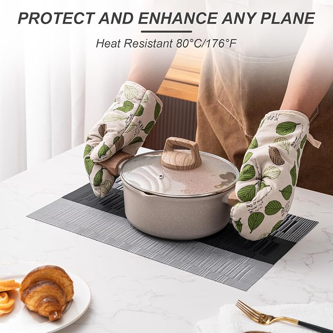 Placemats Set of 6 Washable Indoor | Outdoor Vinyl Place Mats - Image 4