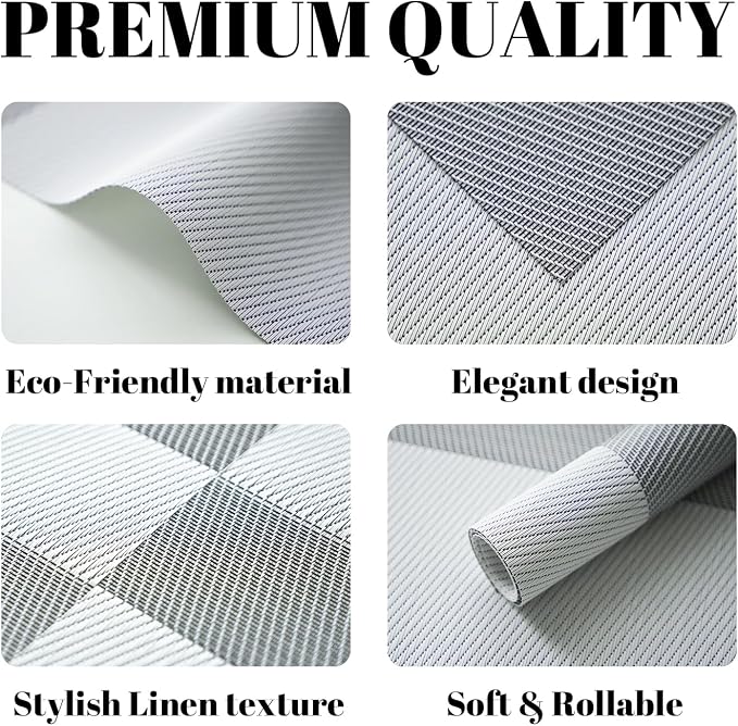 Placemats Set of 4 Vinyl/Plastic Woven Place Mats - Image 2