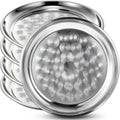 4 Pack Stainless Steel Round Serving Tray by Unknown